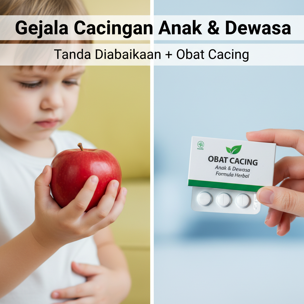 Gejala Cacingan Anak & Dewasa: Tanda Diabaikan + Obat Cacing