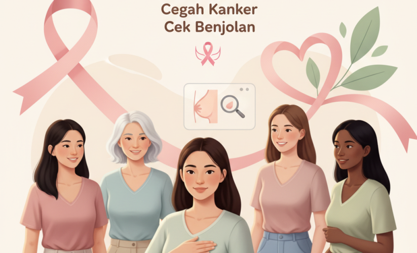Illustration of SADARI: Periksa Payudara, Cegah Kanker, Cek Benjolan